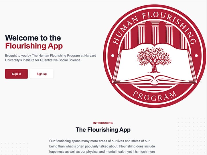 The Flourishing App screenshot